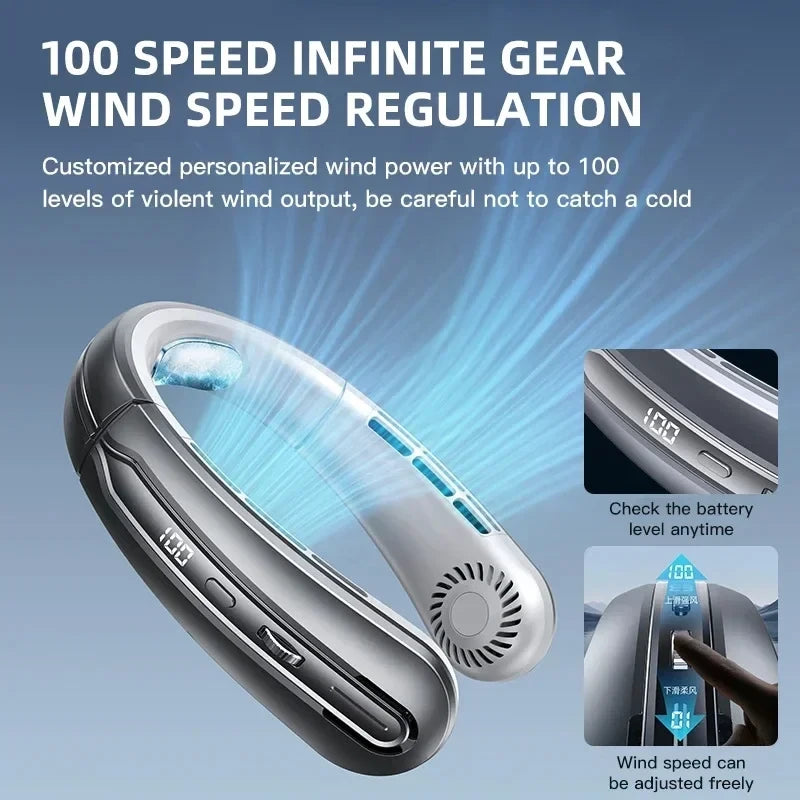 Portable Rechargeable Neck Fan