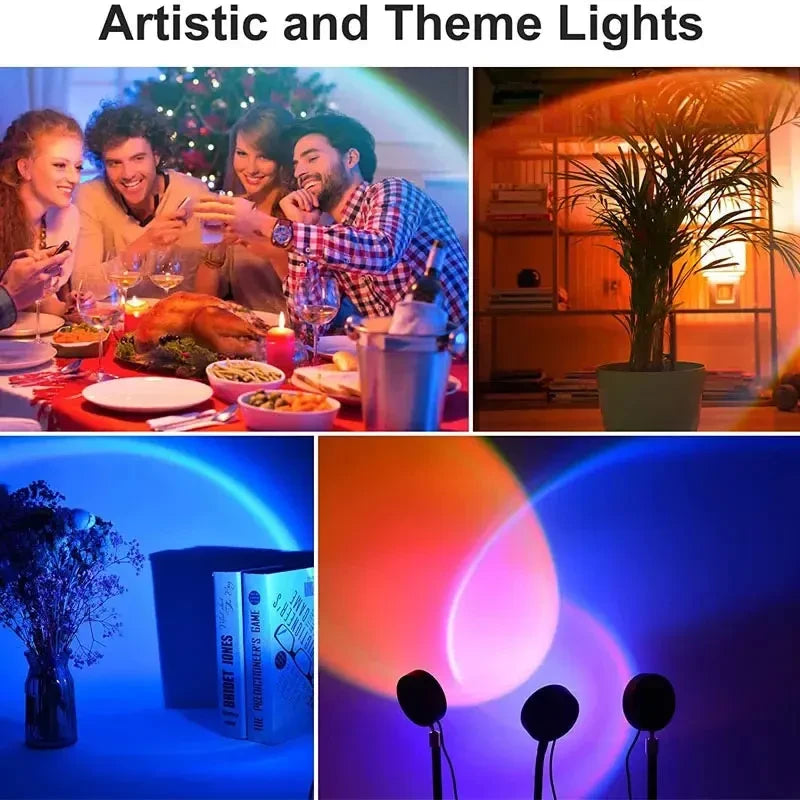 Rainbow Sunset Projection Lamp