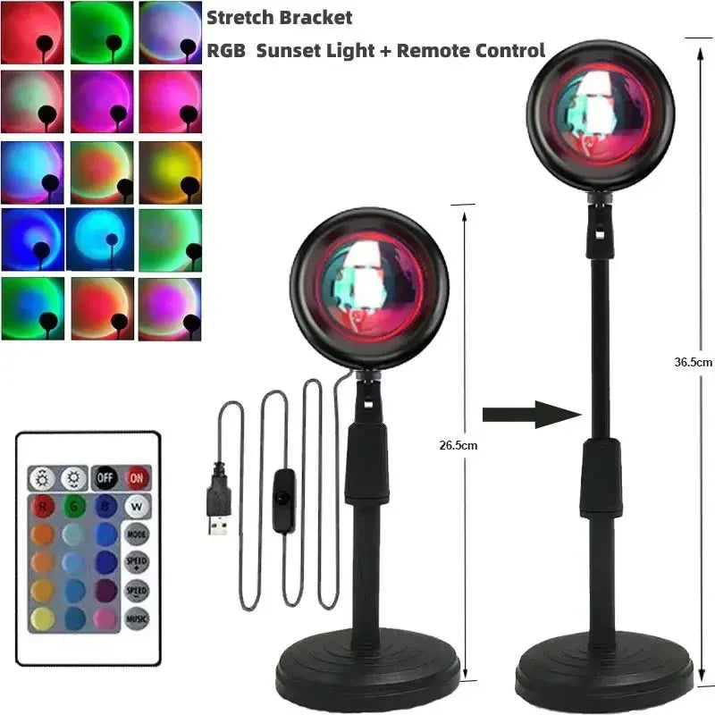 Rainbow Sunset Projection Lamp
