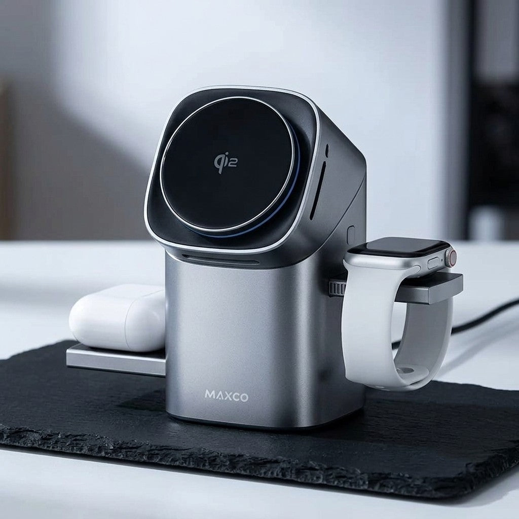 Magnetic Three-in-One Wireless Charging Station